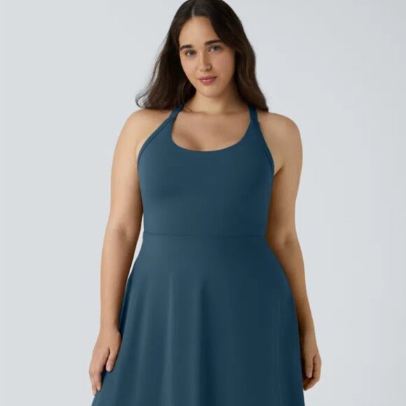NWT Halara Cut Out Pocket 2-in-1 Exercise Women's Plus Size 3X Dress-Easy Peezy - Picture 1 of 6